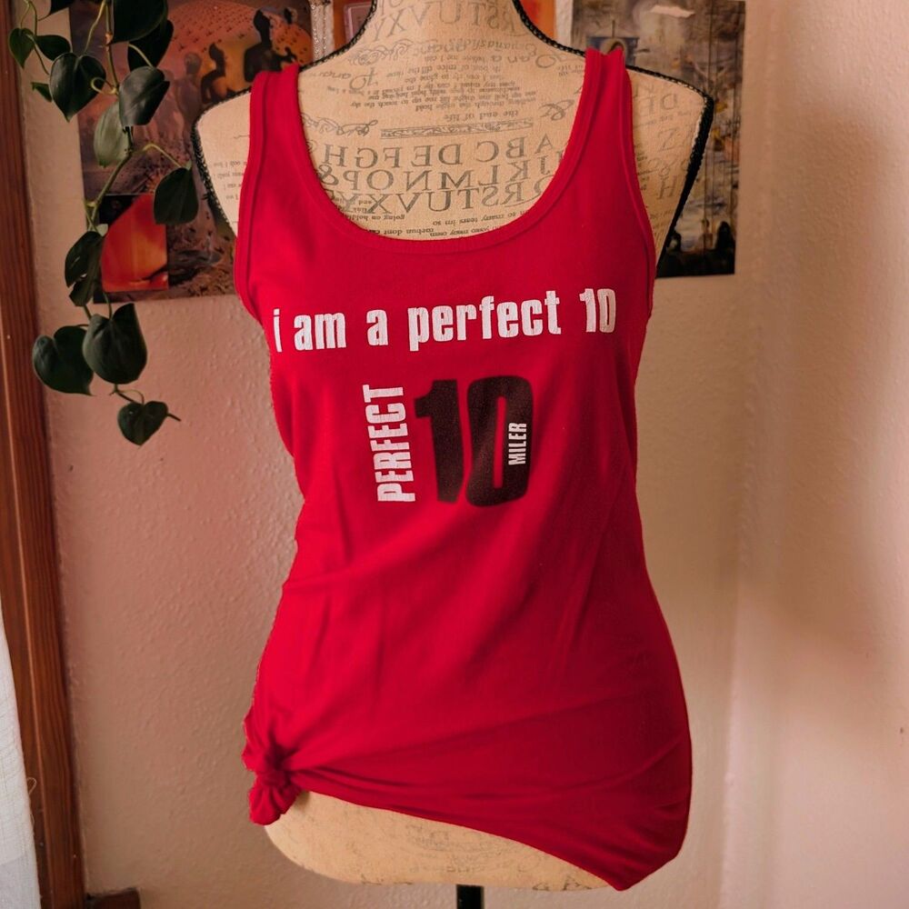 Bimbocore Y2K Sporty Preppy Red Graphic Tank Top